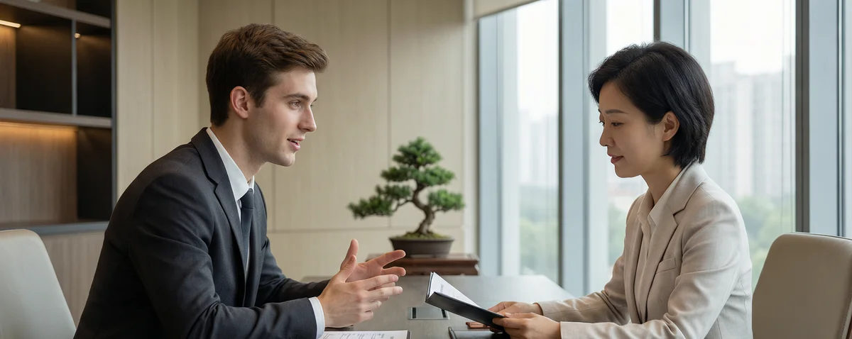 Chinese job interview questions with sentence pattern breakdowns
