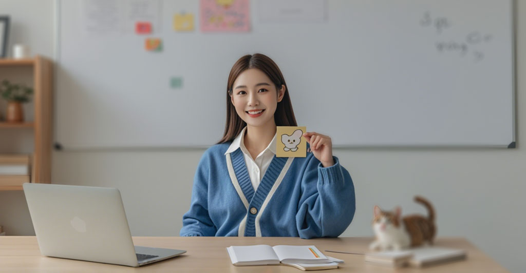 华裔孩子在线中文课互动学习场景