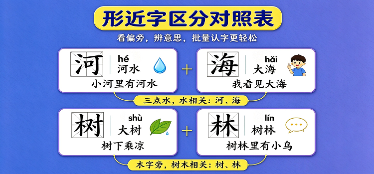 形近字区分对照表✨海外娃识字不再混淆